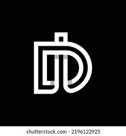 modern letter DI or ID monogram vector logo design