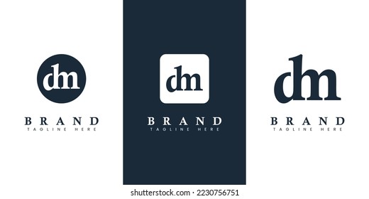 Modern Letter DM Logo, suitable for any business or identity with DM or MD initials.