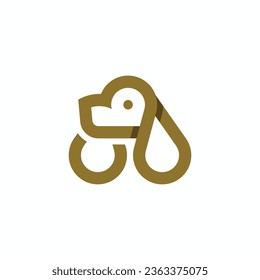 Modern Letter A Dog Logo Template