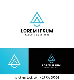 Logotipo Carta moderna A Drop