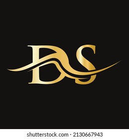 Modern Letter DS Logo Design. Monogram DS Logotype Vector Template