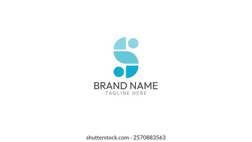 Modern letter "Dynamic S" logo design vector template The logo features a stylized "S" shape formed by interconnected circular segments