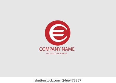 modern letter E abstract logo template, colorful, letter e logo for technology brand identity symbol mark design