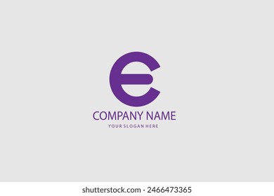 modern letter E abstract logo template, colorful, letter e logo for technology brand identity symbol mark design