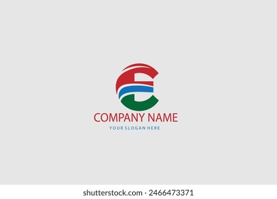 modern letter E abstract logo template, colorful, letter e logo for technology brand identity symbol mark design