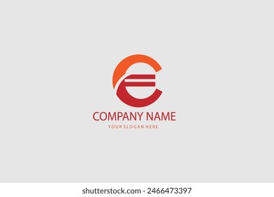 modern letter E abstract logo template, colorful, letter e logo for technology brand identity symbol mark design