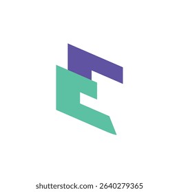 Modern letter E abstract logo template,  brand identity symbol mark design.