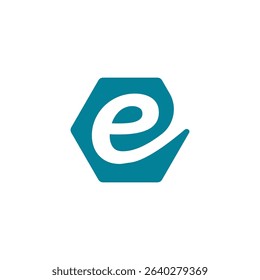 Modern letter E abstract logo template,  brand identity symbol mark design.