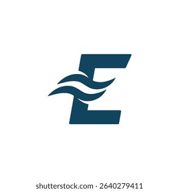 Modern letter E abstract logo template,  brand identity symbol mark design.