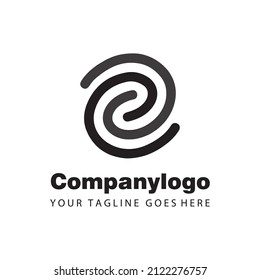 plantilla de logotipo de letra e compañía moderna