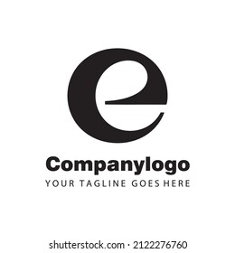 modern letter e company logo template