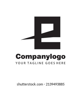modern letter e company logo template