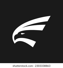 modern letter e eagle head logo