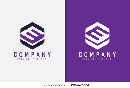 Modern Letter E Geometric Hexagon Logo Design. Usable For Business, Community, Foundation, Tech, Services Company. Vector Logo Design Illustration.