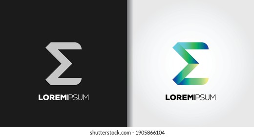 modern letter e logo brand set idea template vector