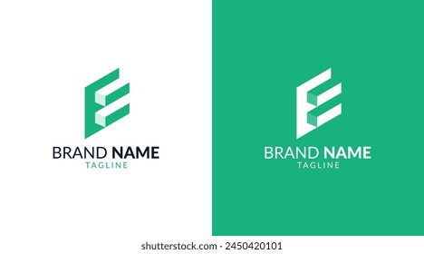 Moderner Buchstabe E Logo Design Vorlage 3D