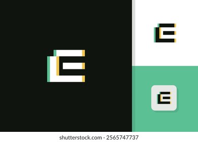 modern letter e logo design vector template