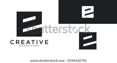 Modern letter E logo design vector template. Premium Vector