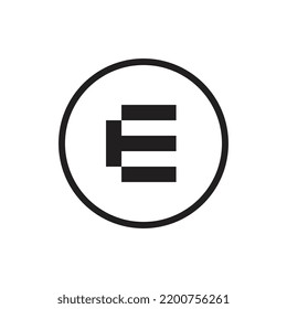 Modern letter E logo icon design, vector illustration