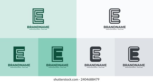 Modern Letter E Logo Set, Suitable for business with E or EE initials