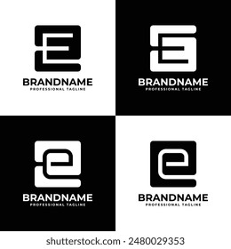 Modern Letter E Logo Set, suitable for any business with E initial