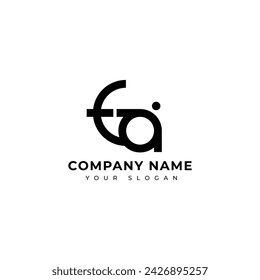Modern Letter Ea logo vector design template