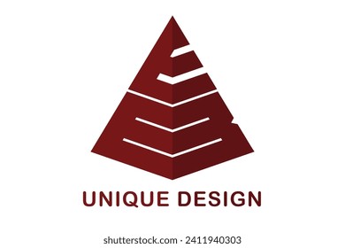Modern letter EB creative pyramid shape logo