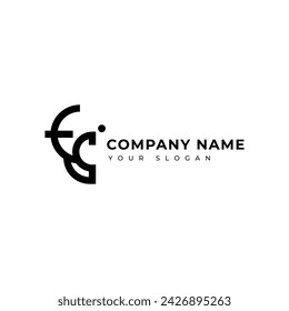 Modern Letter Ec logo vector design template