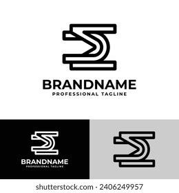 Modern Letter ED or Sigma D Monogram Logo, suitable for business with ED, DE, or Sigma D initials