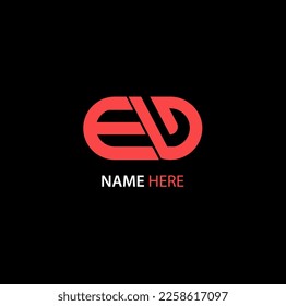 Modern Letter ED vector logo. Letter ED vector logo design template. Logo design mark template. Initials letter logo design template. svg