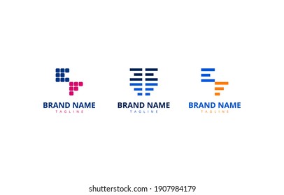 Modern letter EF E F Logo Initial Vector Template
