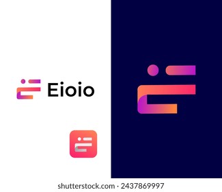 Modern Letter EI logo concept vector design for company