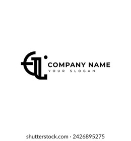 Modern Letter El logo vector design template