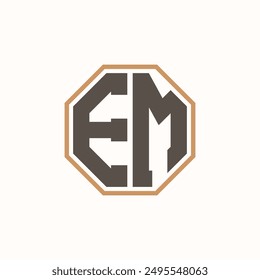 Modern Letter EM Logo for Corporate Business Brand Identity. Creative EM Logo Design.