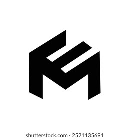 Modern letter EM logo design