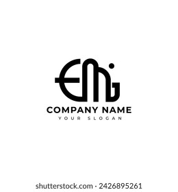 Modern Letter Em logo vector design template