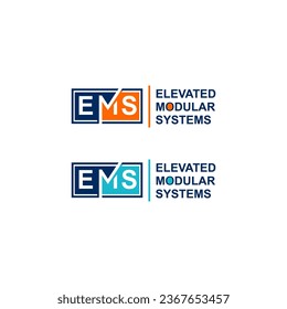 Modern Letter EMS vector logo concept. Creative initial logotype icon