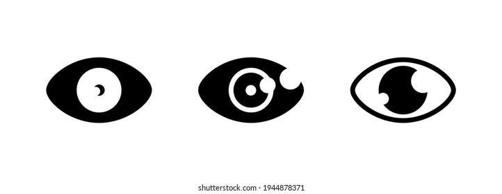 Modern letter eye icon. Creative eye icon in modern line style for your web mobile app logo design. Pictogram isolated on a white background. Editable linear set, pixel perfect vector graphics.
