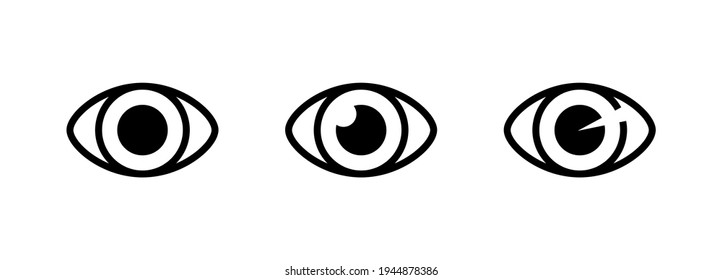 Modern letter eye icon. Creative eye icon in modern line style for your web mobile app logo design. Pictogram isolated on a white background. Editable linear set, pixel perfect vector graphics.