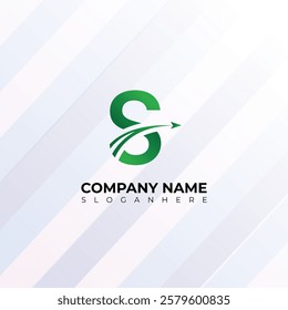 Modern Letter F airplane logo Design, S Logo