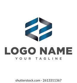 Modern Letter F F Geometric Logo Concept	