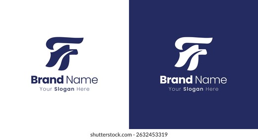 Modern Letter F Logo Design for Brand Identity Corporate Creative Concept Innovation