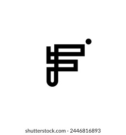 Modern Letter F logo vector design template
