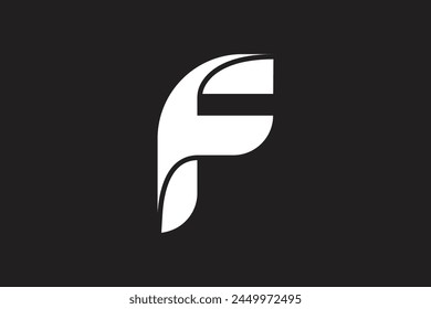 Modern letter f logo vector design template. Minimalist letter f logo concept