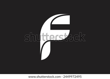 Modern letter f logo vector design template. Minimalist letter f logo concept