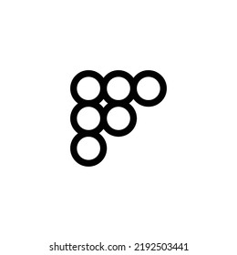 modernes F-Monogramm-Vektorlogo-Design