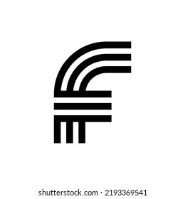 modern letter F monogram vector logo design