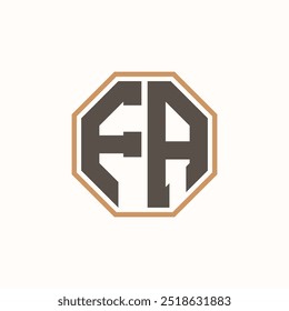 Logotipo moderno de la letra FA para la identidad Corporativa de la marca del negocio. Diseño creativo del logotipo de FA.