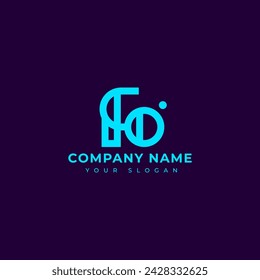 Modern Letter fo logo vector design template