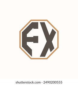 Modern Letter FX Logo for Corporate Business Brand Identity. Creative FX Logo Design.